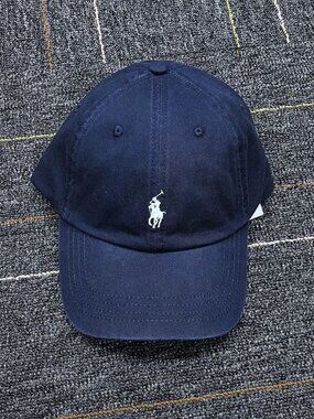 Polo by Ralph Lauren Navy Baseball Cap with White Polo Player Logo